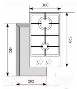 Газовая варочная панель Akpo PGA 302 FGC BL