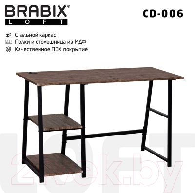 Письменный стол Brabix Loft Cd-006 / 641224
