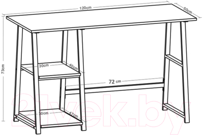 Письменный стол Brabix Loft Cd-006 / 641224