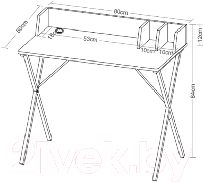 Письменный стол Brabix Loft Cd-007 / 641227