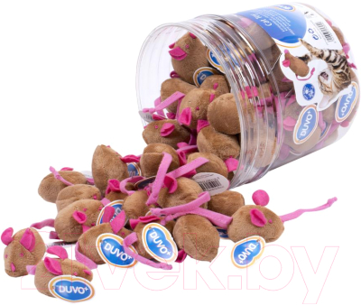 Игрушка для животных Duvo Plus Мышка плюшевая / 1717102/DV