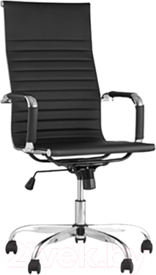 Кресло офисное TopChairs City D-101H (черный) - фото