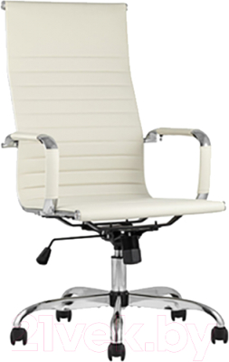 Кресло офисное TopChairs City D-101H (бежевый) - фото