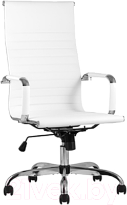 Кресло офисное TopChairs City D-101H (белый) - фото