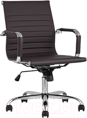 Кресло офисное TopChairs City S D-101 (коричневый) - фото