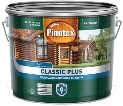 Антисептик для древесины Pinotex Classic Plus 3в1 CLR база - фото