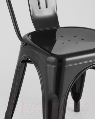 Стул Stool Group Tolix / YD-H440B LG-01 (черный глянцевый)