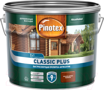 Антисептик для древесины Pinotex Classic Plus 3в1 - фото