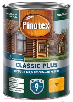 Антисептик для древесины Pinotex Classic Plus 3в1 - фото