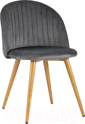 Стул Stool Group Лион Страйпс / DC-69030G HLR-21 (велюр серый) - фото