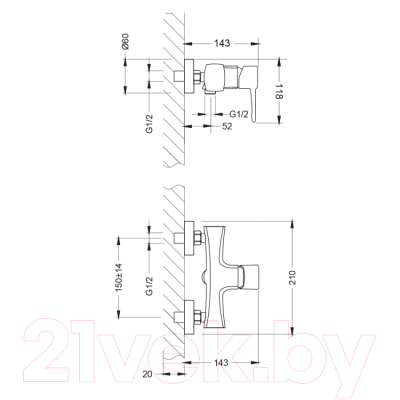 Смеситель LEMARK Evitta LM0503C