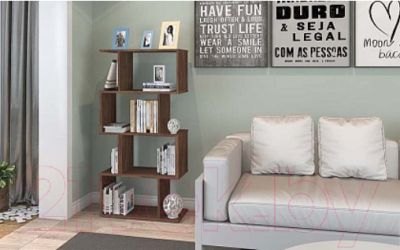 Стеллаж Polini Kids Home Smart Фигурный 4 секции / 0002273.76 (винтаж)