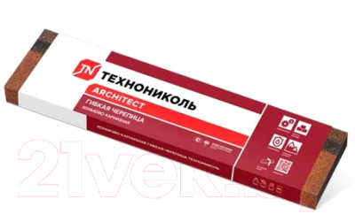 Черепица коньково-карнизная Технониколь Коричневый экстра