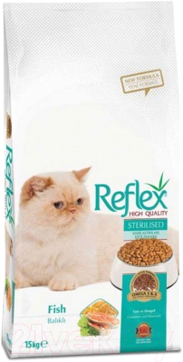 Сухой корм для кошек REFLEX Cat Sterilized с лососем (15кг) - фото