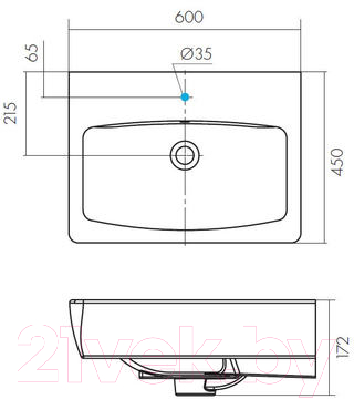 Тумба с умывальником Акватон Сильва 60