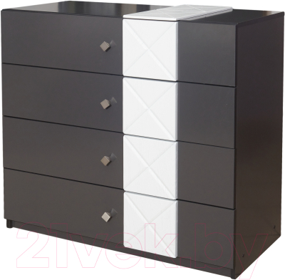 Комод Мебель-КМК 4Я Монако 0673.1 (графит/дуб полярный) - фото