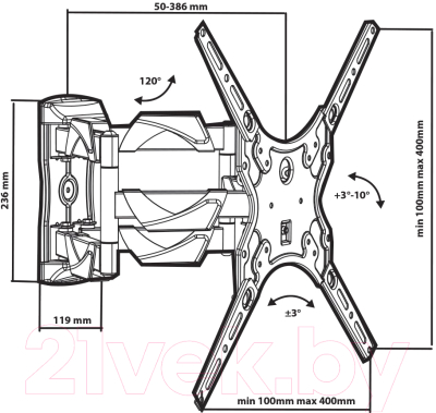 Кронштейн для телевизора Tuarex Olimp-405