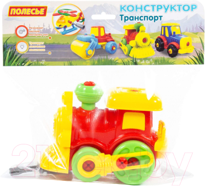 Конструктор Полесье Паровозик / 77134 - фото