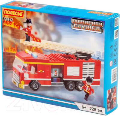 Конструктор Полесье Классик. Пожарная служба-3 / 81865 - фото