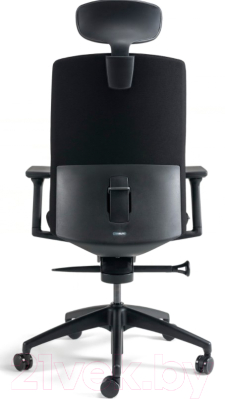 Кресло офисное Bestuhl J2 Black Pl с подголовником и подлокотником