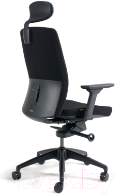 Кресло офисное Bestuhl J2 Black Pl с подголовником и подлокотником