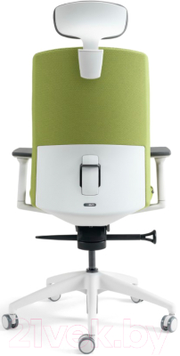 Кресло офисное Bestuhl J2 White Pl с подголовником и подлокотником