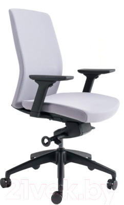 Кресло офисное Bestuhl J2 Black Pl без подголовника с подлокотником - фото