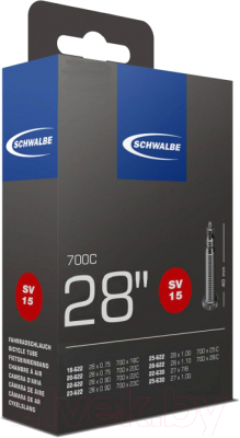 Камера для велосипеда Schwalbe SV15 18/28-622(630) 28х0.7-1.0 40мм / 10427343 - фото