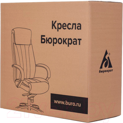 Кресло офисное Бюрократ Т-9925WALNUT/BLACK (черный/кожа крестовина дерево)