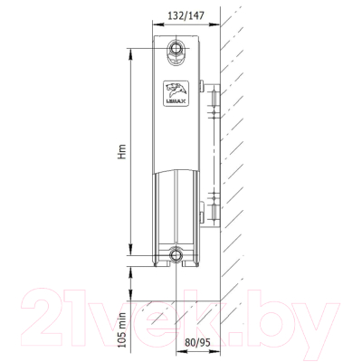Радиатор стальной Лемакс Valve Compact Universal тип 22 500x900