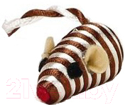 Игрушка для кошек Beeztees Мышь полосатая / 440445 - фото