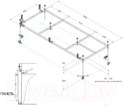 Каркас Cezares PLANE-200-90-MF-R