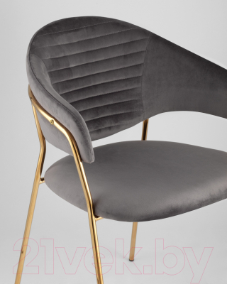 Стул Stool Group Эвита / FDC8022 DARK GREY FUT-81 (вельвет темно-серый)