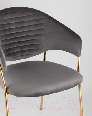 Стул Stool Group Эвита / FDC8022 DARK GREY FUT-81 (вельвет темно-серый)