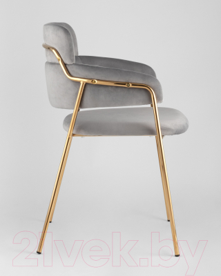 Стул Stool Group Полин / FDC6085 LIGHT GREY FUT-79 (вельвет светло-серый)