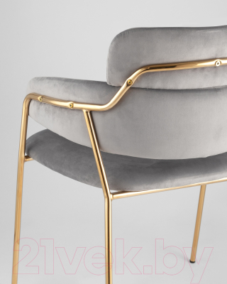 Стул Stool Group Полин / FDC6085 LIGHT GREY FUT-79 (вельвет светло-серый)