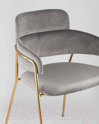 Стул Stool Group Полин / FDC6085 LIGHT GREY FUT-79 (вельвет светло-серый)