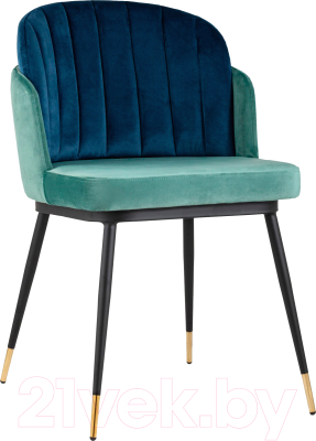 Стул Stool Group Пенелопа / FDC8054 FUT-70 + FUT-40 (велюр мятный/синий) - фото