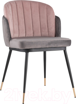 Стул Stool Group Пенелопа / FDC8054 FUT-81 + FUT-64 (вельвет темно-серый/розовый) - фото