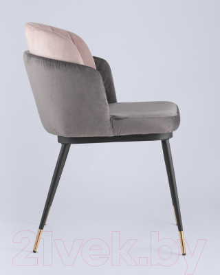 Стул Stool Group Пенелопа / FDC8054 FUT-81 + FUT-64 (вельвет темно-серый/розовый)