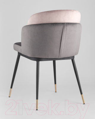 Стул Stool Group Пенелопа / FDC8054 FUT-81 + FUT-64 (вельвет темно-серый/розовый)