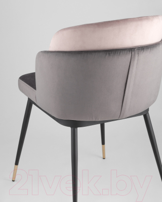 Стул Stool Group Пенелопа / FDC8054 FUT-81 + FUT-64 (вельвет темно-серый/розовый)