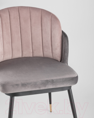 Стул Stool Group Пенелопа / FDC8054 FUT-81 + FUT-64 (вельвет темно-серый/розовый)