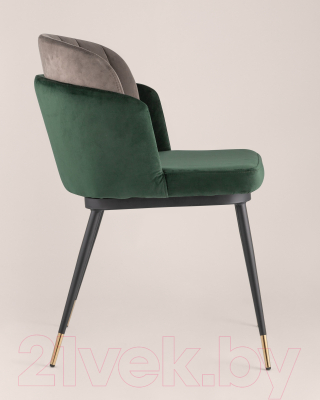 Стул Stool Group Пенелопа / FDC8054 FUT-73 + FUT-54 (вельвет зеленый/коричневый)