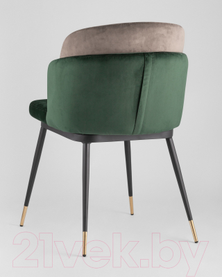 Стул Stool Group Пенелопа / FDC8054 FUT-73 + FUT-54 (вельвет зеленый/коричневый)
