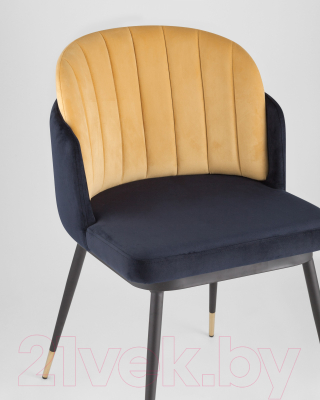 Стул Stool Group Пенелопа / FDC8054 FUT-78 + FUT-61 (вельвет синий/желтый)