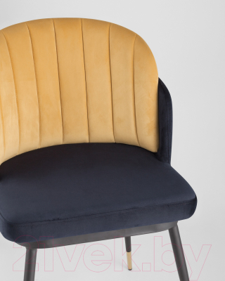 Стул Stool Group Пенелопа / FDC8054 FUT-78 + FUT-61 (вельвет синий/желтый)