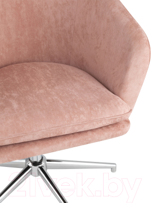 Кресло офисное Stool Group Харис / HY-78 (регулируемое, замша пыльно-розовый)