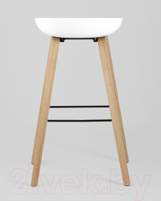 Стул барный Stool Group Libra с ПУ подушкой / 8319B (белый/деревянные ножки)