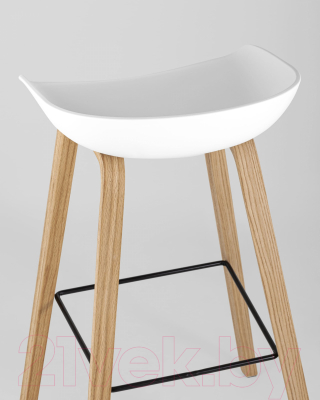 Стул барный Stool Group Libra / 8319 (белый/деревянные ножки)